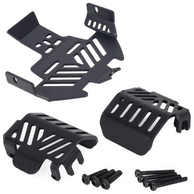 1/10 RC Chassis Armor Set for TRX-4  Stainless Steel Skid Plate & Shock/Axle Protector  Compatible with TRX-4 Sport, Bronco, K5 Blazer, Defender (Fits Models 92076-4, 82046-4)  Powder Coated