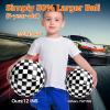 12 Pack Inflatable Monster Truck Checkered Beach Balls 12 Inches Black and White Flag Design Bulk Toys for Kids Pool Games, Summer Jam Party Supplies, Race Theme Decorations and Class Gifts view 2