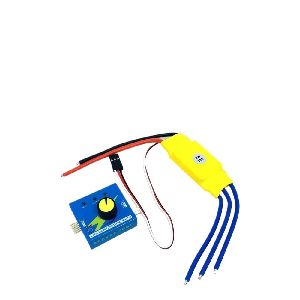 30A Brushless ESC with Servo Tester High Power Compact Size Electrical Motor Controls Motor Speed PWM Controller Replacement