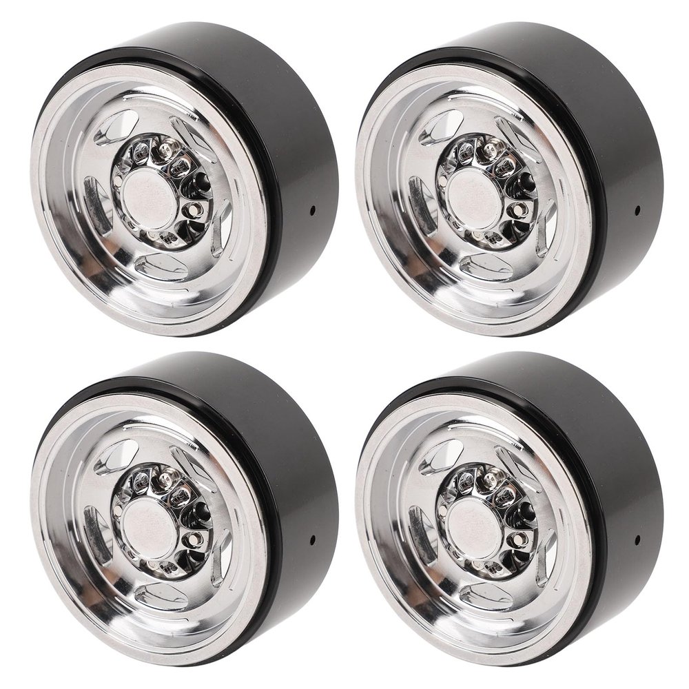 Alomejor Plating 5-Spoke Lightweight Alloy 1.9in RC Vehicle Wheel Rims, Made of Alloy Material with High end Mirror Luster