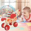 Wooden Puppy Pull Toy Enhancing Motor Skills Balance Confidence Pine Wood Great Gift Walking Toddlers view 3