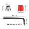 HobbyPark 1.9/2.2 Beadlock Wheel Nuts Locknuts  Aluminum Locking Nuts for 1/10 RC Crawler Car, Fits for TRX4 SCX10 SCX10 II III AXI Capra Redcat Gen8 Gen7 RC4WD & More (Red) view 2