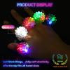 MINGOMINGO 50 Pack LED Light Up Rings & Glow Rings  Bachelorette Party Favors, Bridal Shower Favors, Graduation Favors Bulk, Classroom Prizes, 3-Mode Flashing view 3