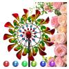 83in Metal Wind Spinners Outdoor Yard Wind Spinner Solar Powered Glass Ball with Kinetic Yard Metal Wind Spinner view 1