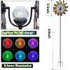 83in Metal Wind Spinners Outdoor Yard Wind Spinner Solar Powered Glass Ball with Kinetic Yard Metal Wind Spinner view 2