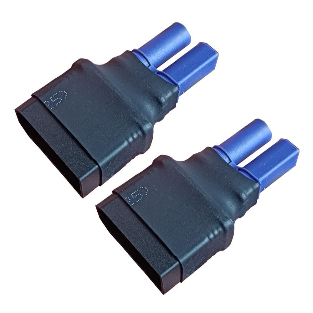 2Packs QS8 to EC5 Adapter,EC5 Female to QS8-S Male Connector for RC Car FPV Drones RC Boat lipo Batteries