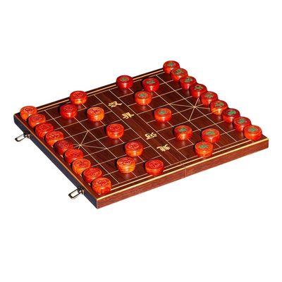 Natural Wood Chinese Chess, Xiangqi Gift Set - Travel Games Sets with Board Games Gift, Xiang Qi Game & Pieces, Chinese Decor & Gifts, Chinese New Year Decor (Small)