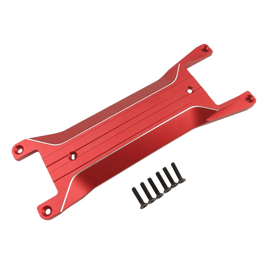 Aluminum Chassis Brace Plate for 1/16 Mini Maxx 4WD RC Truck (Red)