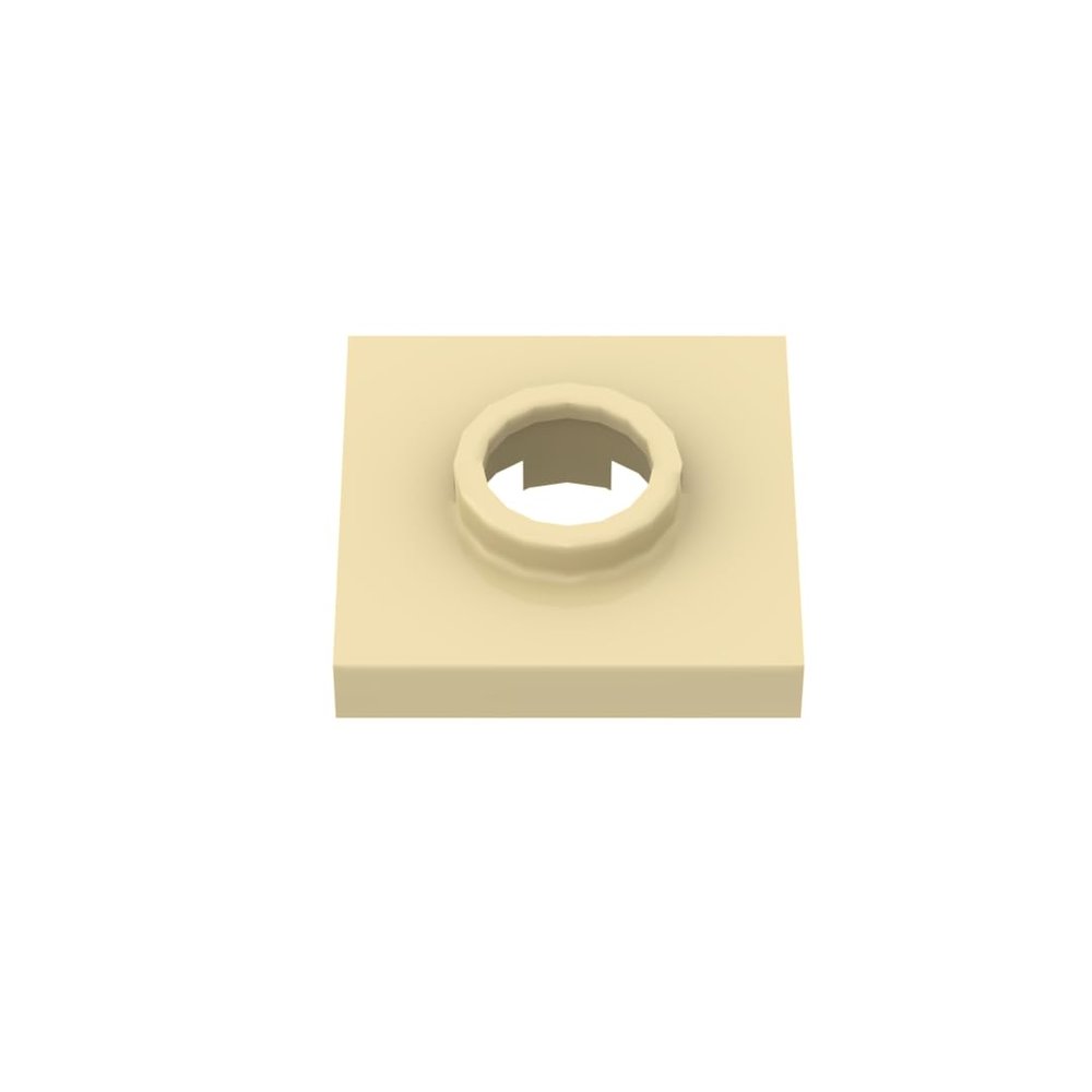 Gobricks GDS-90429 27448 Hinge 2x2 Square Base Turntable, Tan, 50 pcs