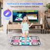 BEBAPOW USB Dance Mat for PC/Computer, Upgraded Dance Pad for Home Entertainment & Exercise, Dancing Game Installer Included, Only Compatible with Windows System (Pattern-A) view 3