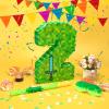 16 Inch Number 2 Pixel Pinata with Piata Stick, Blindfold, Confetti for Boys Girls Birthday Decorations, Kids Party Supplies, Easy to Fill and Hang (MinC-2th) view 3