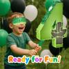 Green Number 4 Birthday Pinata for Kids 16 Inch Superhero Party Pinata with Stick, Blindfold & Confetti, Fun Birthday Game for Boys and Girls (hlk-4th) view 3