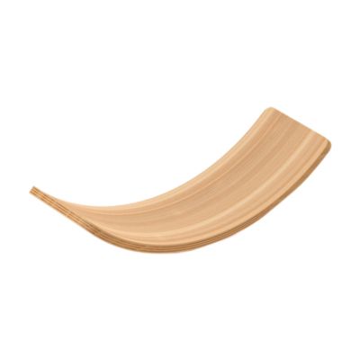 Balance Board Kids Curved Rocker Board Stability Anti Slip Balance Training Equipment Wooden Wobble Board for Fitness Indoor, Style B