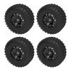 1/10 RC Truck Wheels Tires 4PCS Durable Rubber Plastic 110mm Diameter 45mm Width 12mm Connector Anti Skid Enhanced Performance for Slash Arrma 4x4 2WD Short Course Trucks view 1