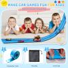 16Ft Flexible Race Track for Kids, Flex Track with 6 Race Car Track Double-Side Track Toys Compatible with 16 Suction Cups, Storage Bag Rolls Up Race Tracks Birthday Gifts for Boys Girls view 2