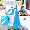 16Ft Flexible Race Track for Kids, Flex Track with 6 Race Car Track Double-Side Track Toys Compatible with 16 Suction Cups, Storage Bag Rolls Up Race Tracks Birthday Gifts for Boys Girls view 3
