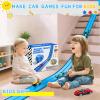 16Ft Flexible Race Track for Kids, Flex Track with 6 Race Car Track Double-Side Track Toys Compatible with 16 Suction Cups, Storage Bag Rolls Up Race Tracks Birthday Gifts for Boys Girls view 4
