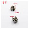 PWIGAAHTW 9T Teeth Metal Pinion Transmission for 10.8V 12V 14.4V 18V 21V RS-550 RS-555 Electronic Starter 3.175mm Shaft view 2
