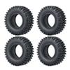 4Pcs 1.0 Inch Metal Beadlock Wheel Rims with Soft Rubber Tires 50mm 54mm Compatible with 1 24 Scale RC Crawler Cars Like SCX24 90081 Model Accessories Parts(50mm Tires-A) view 1