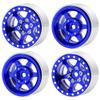 1.0inch Aluminum Beadlock Wheel Rims Compatible with 1 24 Scale RC Cars Like SCX24 Deadbolt C10 and Similar Models(Type 13 Blue) view 1