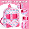 iBayda 12" Baby Doll in Gift Box with Backpack Carrier, Clothes, Feeding Bottle, Pacifier, Diaper and a Toy Rabbit Accessories, First Baby Dolls for Girls 3 Years and Up view 2
