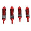 Funien Front Rear Oil Filled, Aluminum Alloy Set Replacement for Slash 4x4 1/10 RC Crawler Car with RC Front Rear Oil Filled (Red) view 4