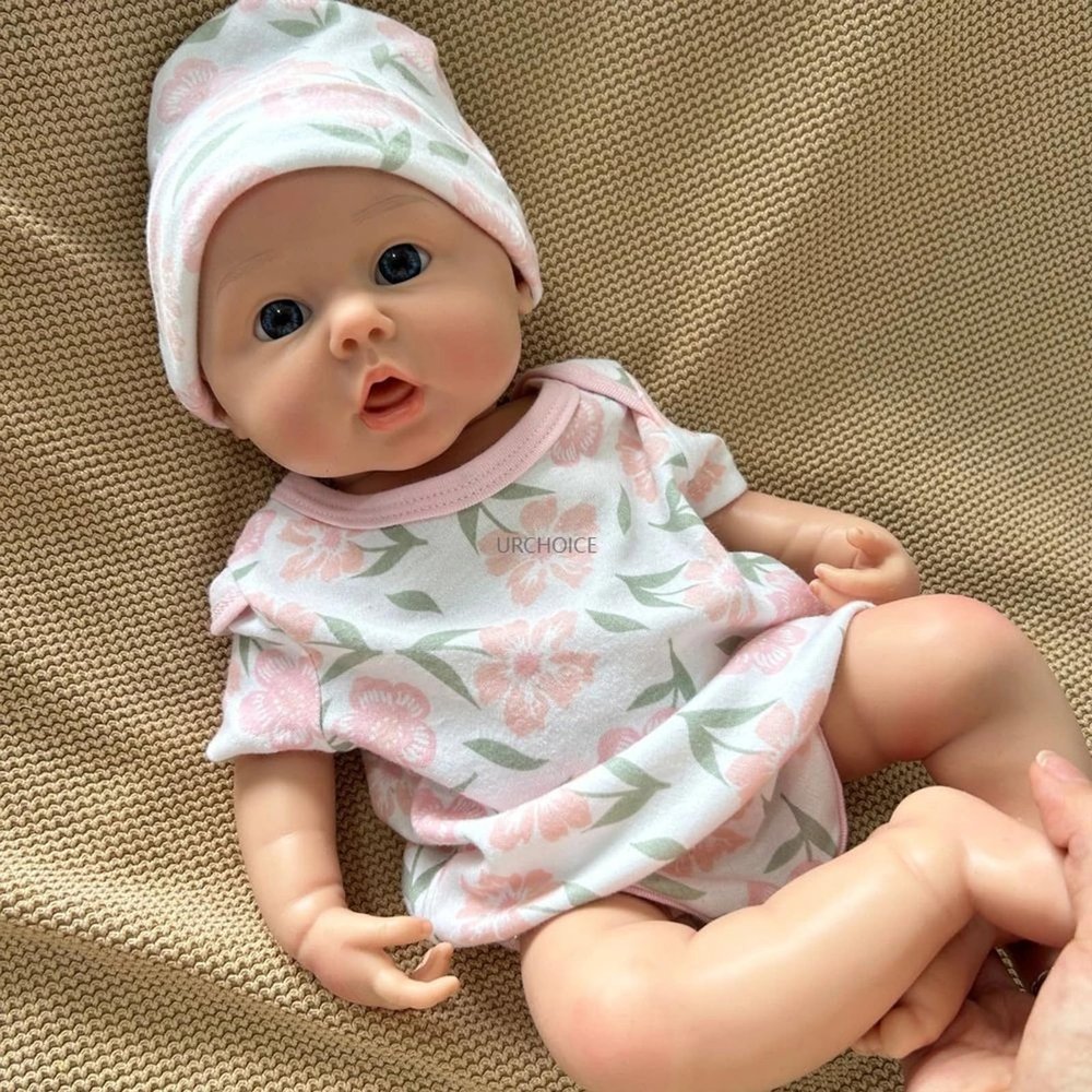 18" Lifelike Full Body Silicone Reborn Baby Dolls Weighted Soft Newborn Doll Girl Handmade for Collector Gift