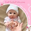 18" Lifelike Full Body Silicone Reborn Baby Dolls Weighted Soft Newborn Doll Girl Handmade for Collector Gift view 3