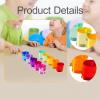 Building Blocks Set, Stacking Game, Acrylic Clear Cylinders for Preschool Kids 3, 2.5cm view 2