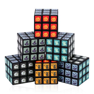 JOLLYFUN 48 Pack Halloween Mini Cube Set, 1.18 Inch 3x3x3 Bulk Mini Cube Puzzles, Halloween Party Favors, Non-Candy Treats, Classroom Prizes, Goodie Bag Stuffers for Kids