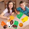 24 Pack Sports Stress Balls Valentines Day Cards For Kids School Classroom Exchange Valentine Day Gift Football Soccer Baseball Basketball Party Favors Supplies For Boys Girls Valentine Exchange Cards view 3