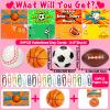 24 Pack Sports Stress Balls Valentines Day Cards For Kids School Classroom Exchange Valentine Day Gift Football Soccer Baseball Basketball Party Favors Supplies For Boys Girls Valentine Exchange Cards view 4