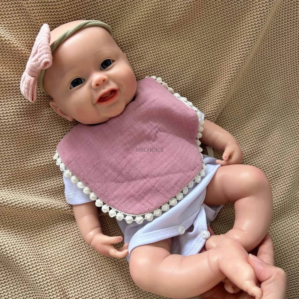 18 Inch Full Silicone Reborn Baby Dolls Girl Lifelike Newborn Babies Dolls Handmade Painted Doll Artist Collectors