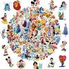 100Pcs Disney Cartoon Sticker for Kids, Cute Cartoon Princess Waterproof Vinyl Decal for Teen Girl Water Bottle Skateboard Notebook Phone Guitar Bike Helmet view 1