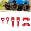 Funien 2 pcs front steering blocks, 2 pcs front caster blocks, rear stub axle carriers, RC Car Parts Kit Replacement for Slash 2WD RC Car, crafted with premium aluminum alloy (Red) view 4