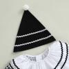 2Pcs Neutral Outfits Toddler Baby Boy Girl Halloween Romper Jumpsuit Clown Halloween Clothes with Hat (White, 6-12 Months) view 4