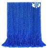 LINSIRON 220 PCS Blue Bead Necklace, 33 Inch Mardi Gras Christmas Beads, Bulk Metallic Party Beads for Mardi Gras Parade, St Patricks Day, Wedding, Birthday, Pirate Carnival Party Favors view 1