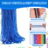 LINSIRON 220 PCS Blue Bead Necklace, 33 Inch Mardi Gras Christmas Beads, Bulk Metallic Party Beads for Mardi Gras Parade, St Patricks Day, Wedding, Birthday, Pirate Carnival Party Favors view 2