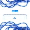 LINSIRON 220 PCS Blue Bead Necklace, 33 Inch Mardi Gras Christmas Beads, Bulk Metallic Party Beads for Mardi Gras Parade, St Patricks Day, Wedding, Birthday, Pirate Carnival Party Favors view 3