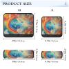 Nexawaveo Car Seat Strap Covers Dreamy Rainbow Starry Night Soft Flannel Shoulder Pads for Baby Car Seat Stroller Backpack view 3