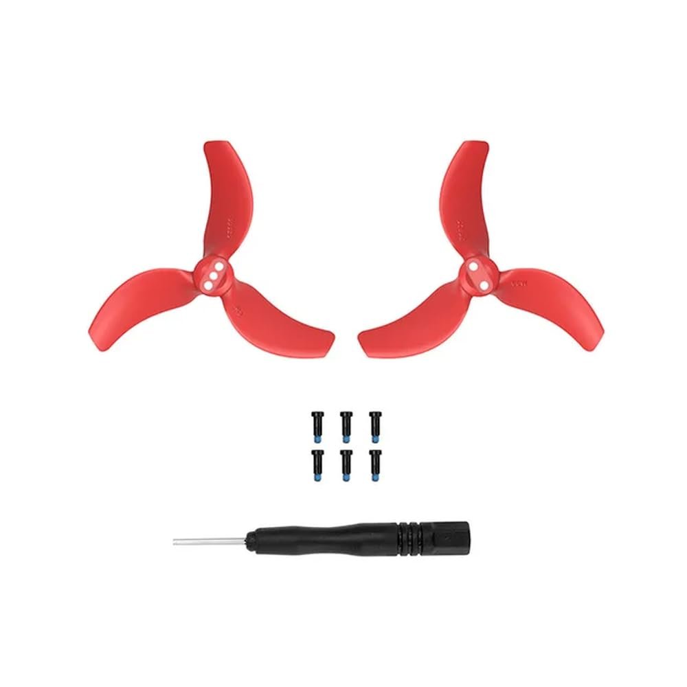 3032S Propeller Replacement Compatible With Avata 2 Drone Lightweight Propellers Storage Box Set Accessories(2 pcs set Red)