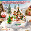 2025 Christmas Gingerbread House Building Set with Magnetic Interactive Base, 656PCS Holiday Village Building Block with Music Toy, Movable Santa, Xmas Tree,Sleigh, Gifts for Adults Kids Girls Boys 6+ view 2