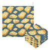 CUPADA Baby Washcloths Cheese Cubes on Blue Muslin Face Towels Soft Absorbent Burp Wash Wipes Towel for Newborn Infant, 5 Pack view 1