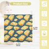 CUPADA Baby Washcloths Cheese Cubes on Blue Muslin Face Towels Soft Absorbent Burp Wash Wipes Towel for Newborn Infant, 5 Pack view 2