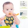 CUPADA Baby Washcloths Cheese Cubes on Blue Muslin Face Towels Soft Absorbent Burp Wash Wipes Towel for Newborn Infant, 5 Pack view 3