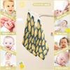 CUPADA Baby Washcloths Cheese Cubes on Blue Muslin Face Towels Soft Absorbent Burp Wash Wipes Towel for Newborn Infant, 5 Pack view 4