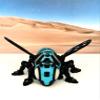 Articulated Cyber Bee, 3D Printed Cyber Bee Magnet Stress Relief Desk Toy Futuristic Interactive - Fridge Magnet - 3D Printed in USA -CB001-GID-BLUE view 2