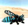 Articulated Cyber Bee, 3D Printed Cyber Bee Magnet Stress Relief Desk Toy Futuristic Interactive - Fridge Magnet - 3D Printed in USA -CB001-GID-BLUE view 4