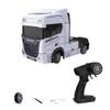 PrecisionX 1/43 Scale 2.4G Full-Proportional Mini RC Drifting Semi-Truck with Gyroscope, Road Cones and Drift Tires,Ready to Run (White) view 1