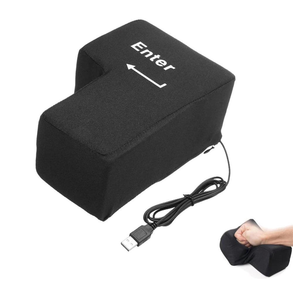 Big Enter Supersized Key Stress Relief Toy, USB Desktop Travel Nap, Creative Venting Toy,Anti Stress Relief